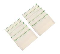 HOMSFOU 10Pcs Blank Canvas Pen Pouch Set for DIY Colorful Zippered Cosmetic Organizer for Students and Artists Multi-Functional Storage Bag Random Color