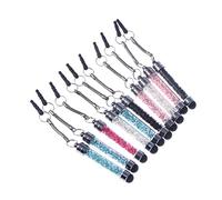 HOMSFOU 10PCS Capacitive Diamond Stylus Pens for Tablets and Mobile Devices Portable Glitter Touch Screen Pens with Soft Tips for Smooth Writing Experience