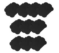 HOMSFOU 10pcs Clip On Basket Label Holder, Black Plastic Hanging Basket Labels with Stable Installation for Wire Baskets in Office or Study