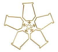 HOMSFOU 10Pcs Coffin Open Bezels for Resin Jewelry Hollow Frame Pendant Charms for DIY Necklaces Bracelets Durable Metal Bezels for Creative Craft Projects