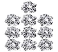 HOMSFOU 10pcs Cow Print Hair Ties Ponytail Holders for Women, Stylish Cloth Scrunchies with Non-slip Design, Holds Hair in Place for Daily Decor and Dancing