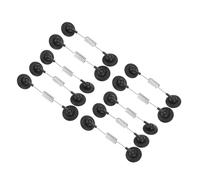 HOMSFOU 10pcs Double-Ended Rotatable Plastic Price Tag Clips with Steel Wire, Black Clip for Supermarket Shelf Sign Display and Office Merchandise Tags