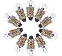 HOMSFOU 10pcs E10 2.5v 0.3a Mini Screw Base Light Bulbs for Student Physics Experiment, Small Incandescent Bulb Lamp for Science Education and Electrical Testing
