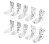 HOMSFOU 10pcs Fire Extinguisher Wall Mount Brackets L Shaped Iron Holder for 2-4kg Fire Extinguishers Compact Design for Home Car Rv