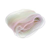 HOMSFOU 10Pcs Gradient Rainbow Organza Ribbon for DIY Crafts Wrapping Hair Bows and Flower Bouquet Decorations Durable Fade Resistant Material Vibrant Yellow Purple Pink Colors