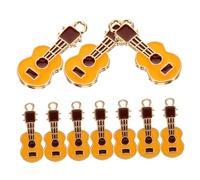 HOMSFOU 10Pcs Guitar Charms Metal Pendants DIY Jewelry Findings for Bracelets Necklaces Keychains Creative Instrument Charms for Music Lovers and Craft Projects