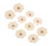 HOMSFOU 10pcs Handmade Burlap Flowers Rustic Lotus for DIY Crafts Wedding Decorations Clothing Embellishments Lightweight Artistic Floral Design