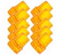 HOMSFOU 10pcs Heavy Duty Yellow Rubber Cane Tips Replacement for Crutches and Walking Canes with Enhanced Grip and Universal Compatibility, Non-Slip Feet for Daily Use on Wet or ICY
