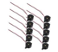 HOMSFOU 10pcs High Decibel Continuous Sound Piezoelectric Buzzer Dc Active Electric Alarm Device for Physics Circuits Games Car Safety Warning Systems