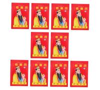 HOMSFOU 10pcs Illustrated Feng Shui Calendar with Solar Terms Tearable Cultural Almanac for Home Office Educational Use