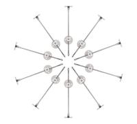 HOMSFOU 10pcs Kitchen Cabinet Door Support Rods with Plastic Round Head 4mm Stay Cabinet Hinges Hardware for Cupboards and Furniture Safety Lift