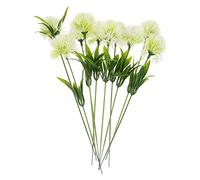 HOMSFOU 10pcs Lifelike Dandelion Adornment Artificial Flower Decoration for Home Wedding Vivid Fake Dandelions for Living Room Bedroom Garden