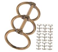 HOMSFOU 10pcs Metal Loose Leaf Binder Rings Three Segmented Clips for Scrapbooking Office School Use Material for Students and Teachers