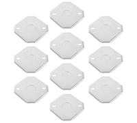 HOMSFOU 10pcs Metal Octagon Electrical Box Cover Plates with 20pcs 4×16 Screws, Flat Blank Junction Box Metal Outlet Covers for Residential and Commercial Wiring Applications