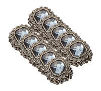 HOMSFOU 10pcs Metal Rhinestone Buttons for Clothing DIY Crafts Grey Square Sparkling Fasteners for Coats Sweaters Jackets Durable Lightweight Embellishments with Elegant Design Easy to Sew