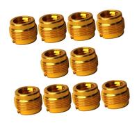 HOMSFOU 10pcs Mic Stand Adapters 3/8 Female to 5/8 Male Screw Thread Aluminum Microphone Mount Connectors for Professional Mic Shock Mounts and Boom Arms