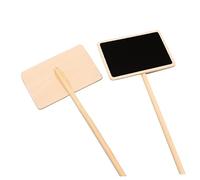 HOMSFOU 10PCS Mini Chalkboard Sturdy Wood Message Boards for Wedding Party Crafts Home Decoration DIY Labels and Reminders
