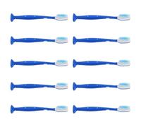 HOMSFOU 10pcs Mini Handle Institutional Toothbrushes with Hard Bristles for Detention Centers and Mental Health Facilities, Compact Teeth Cleaning Brushes for Secure Use
