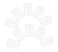 HOMSFOU 10Pcs Multi-Grid Nail Storage Box for Crafts and Accessories Plastic Bead Organizer with Dividers for Nail Charms Rhinestones and Art Supplies