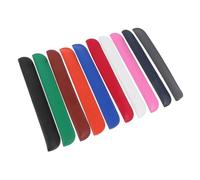 HOMSFOU 10Pcs Portable Single Pen Bags Touchscreen Pen Covers Lightweight Reusable Pencil Protectors Pure Color Leather Pouches for Business and Travel