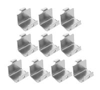 HOMSFOU 10pcs Refrigerator Shelf Clips Stainless Steel Fridge Shelf Support Brackets Replacement Freezer Partition Clamps for Kitchen and Household Use