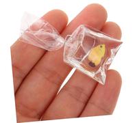 HOMSFOU 10Pcs Resin Fish Water Bag Charms Small Pendant DIY Jewelry Making Supplies for Necklace Bracelet Crafting Durable Non Fading Decorative Accessories