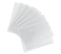 HOMSFOU 10pcs Self-Adhesive Card Pouches Label Holders Plastic Protective Sleeves 10x7.2cm Vertical Sticky Pocket Sleeves for Collectible Cards and Warehouse Label Storage