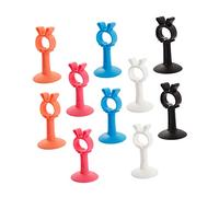 HOMSFOU 10pcs Silicone Door Suction Cup Protector Strong Suction Door Stopper for Wall and Handle Protection Preventing Slamming and Damage and Pet Safety