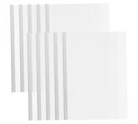 HOMSFOU 10pcs Transparent File Folders with Sliding Bar Rod Clamps Document Organizer for School and Office Splashing Surface Keeps Papers Neat and Protected