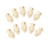 HOMSFOU 10Pcs Velvet Tiny Bear Doll DIY Clothing Accessories for Sewing Crafts Safe PP Cotton Stuffed Ornaments for Handmade Decoration and Creative Family Projects