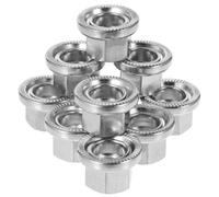 HOMSFOU 10pcs Wheel Nut Bike Nuts for Wheels Steel 3/8 Silver Replacement Part for Bicycle, Mountain Roads Bikes and Electric Vehicles