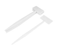 HOMSFOU 10pcs White Plastic Plant Labels for Garden Supplies Sturdy Pp Material Plant Pot Markers Easy to Store and Portable for Outdoor Potted and Gardening
