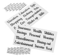 HOMSFOU 10Sets Self Adhesive Budget Stickers for Cash Envelopes Multi Function Household Labels with Unique Font Design Practical Fund Management Stickers for Organizing