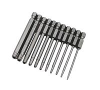 HOMSFOU 11 Pcs Alloy Steel Hollow Plum Batch Head Screwdriver Bit Lengthened Magnetic Handle Compatible with Electric and Manual Screwdrivers for Precision Repair