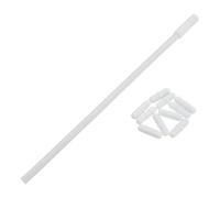 HOMSFOU 11 Pcs Magnetic Stirrer Mixer Bars White Stir Rods for Laboratory Use Durable Ptfe Coated High for Chemistry and Biology Research