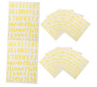 HOMSFOU 12 Sheets PVC Number Letter Stickers Self Adhesive Decorative Alphabet Labels for DIY Scrapbooking Mailbox Door Window Cabinet Trash Can Easy to Use Tags