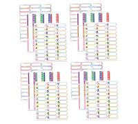 HOMSFOU 12 Sheets Self-Adhesive Name Labels Stickers Bright Sticky Tabs for Classification and Organization Non-Fading Tags for Home Office School Use Practical Idea
