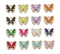 HOMSFOU 120pcs Alloy Butterfly Pendants for Jewelry Making DIY Craft Supplies Random Color Charms Suitable for Dance Cosplay Party Accessory Decoration Random Color