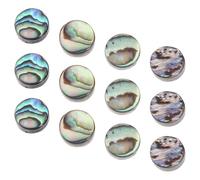 HOMSFOU 12pcs Abalone Inlay Dots for Ukulele and Banjo Fretboards, 6mm Sturdy Fingerboard Markers with Easy Installation, Lasting Beauty for Musical Instrument Accessories
