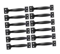 HOMSFOU 12pcs Black Bow Cabinet Pulls Vintage Style Drawer Handles Arched Body for Comfortable Grip Wear Resistant Minimalist Hardware for Kitchen Bathroom Furniture Replacement