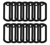 HOMSFOU 12pcs Black Silicone Military Dog Tag Silencers Noise Reduction Protectors Military Id Tag Covers for Dog Collars Pet Collar Accessories