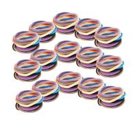 HOMSFOU 12pcs Braided Rope Refill Pack for Hair Ties and Elastic Rope Weaving Loom Kit Diy Crafting Supplies for Crafts for Ponytail Holders and Loom Bands