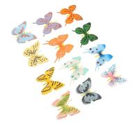 HOMSFOU 12pcs Butterfly Figurine for Plastic Lifelike Design Multiple Styles, Versatile Decor and Educational Insect Models for Classroom Party Favor and Interactive Family Time