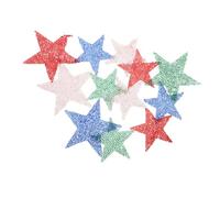 HOMSFOU 12pcs Candy Color Resin Rhinestone Star Patches Appliques for DIY Clothing Shoes Bags Jackets Vibrant Star-Shaped Charm Embellishments