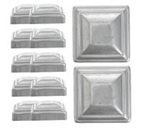 HOMSFOU 12pcs Cap Railing Post Cap Fence Cover Iron Column Cover for Garden Border Fencing Guardrail Post Replacement