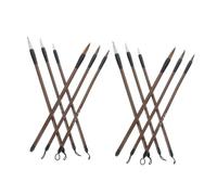 HOMSFOU 12Pcs Chinese Calligraphy Brush Set for Students Essential Ink Brush Pens for Writing and Drawing Convenient Practice Tools for School Home and Calligraphy Skills Training
