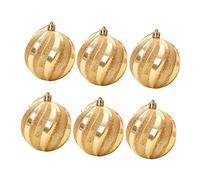 HOMSFOU 12pcs Christmas Ball Christmas Hanging Balls Glitter Balls Tree Hanging Ball thread decorations decorate