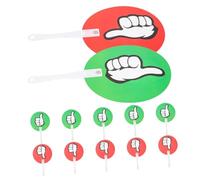 HOMSFOU 12pcs Classroom Voting Paddles Yes No True False School Paddle for Student Feedback Teacher Interaction Green Red Compact Classroom Supplies