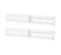 HOMSFOU 12pcs Clear Acrylic Pen Container Hexagonal Transparent Pencil Case for Office School and Business Supplies Sturdy Versatile User Friendly Elegant Display for Writing Instruments