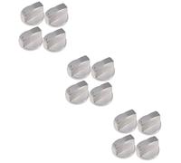 HOMSFOU 12pcs Gas Stove Control Knob Right Angle Burner Accessories for Easy Temperature Compact and Lightweight Design Silver Finish